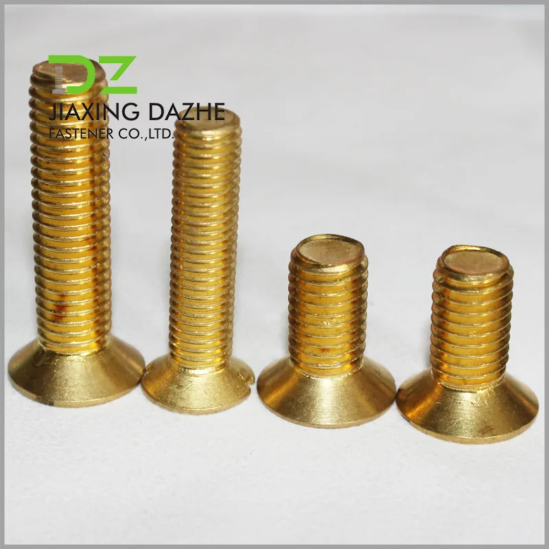 Tornillo de máquina de cabeza plana de latón