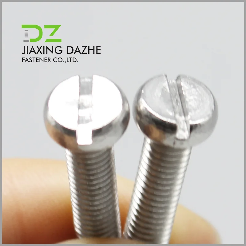 Tornillo de máquina con cabeza de queso ranurada